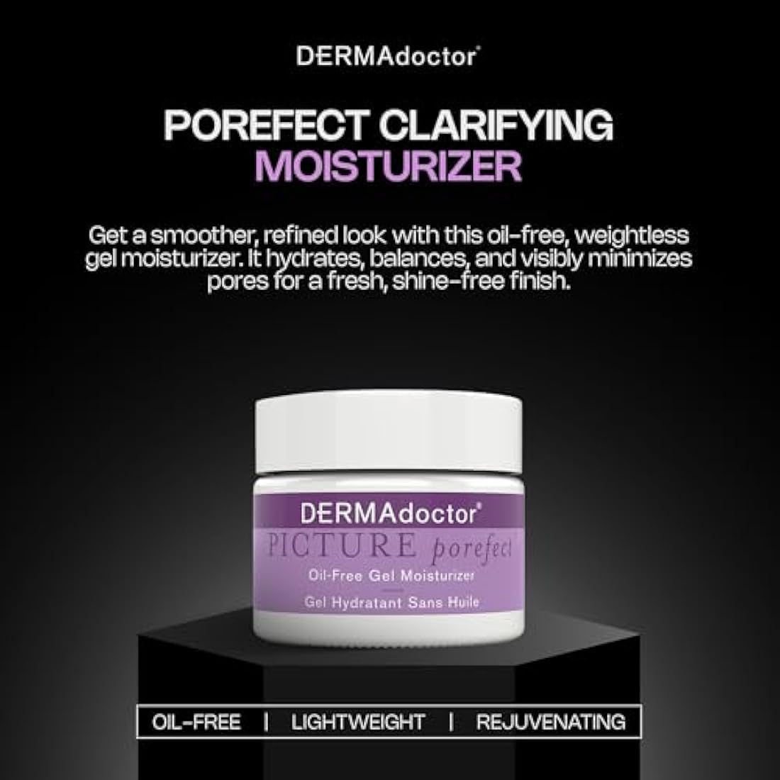 DERMAdoctor Picture Porefect Oil-Free Face Gel, Moisturizing, Soothing, Protecting and Supports Skin Healing with Rose Water, Zinc, Copper and Magnesium 50ml (20335-7)