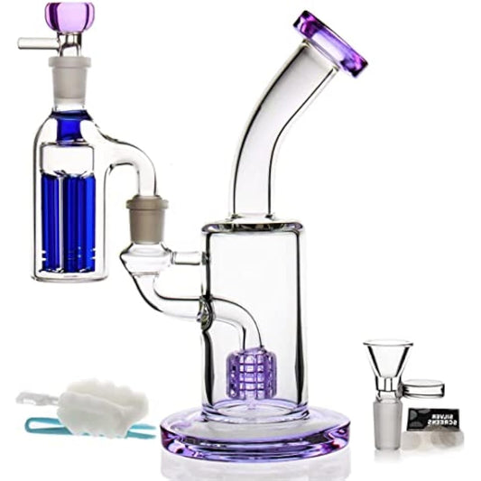Glass Bong, Water Bongs for Smoking Bong Pipe Bowl Accessories 14.5mm Recycling Tornado Filter Glass Water Bong hookahs Oil Rig Bongs "Nicotine Free"