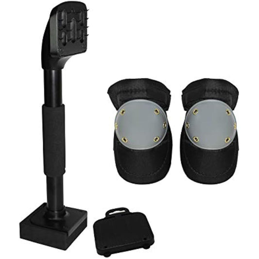 Fordle’s Knee Kicker Carpet Stretcher – Carpet Laying Fitting Tool – Heavy Duty - Soft Foam Pad and Handle – Comes with Knee Pads