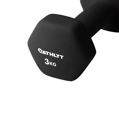 Athlyt - Neoprene Dumbbell Weights, 2 x 3kg