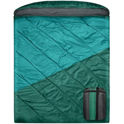 Mcota Double Sleeping Bag, 2 Person Queen Size Sleeping Bag for Adults Couples Family Camping Backpacking, XL Waterproof Lightweight for Cold Weather & Warm