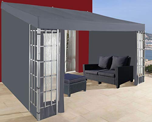 QUICK STAR 3 Curtains for Wall Tent Pergola 3x4m Anthracite