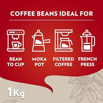 Lavazza Qualita Rossa Coffee Beans, 1 kg, 6