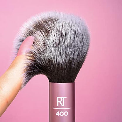 Real Techniques Ultra Plush Blush Makeup Brush, For Loose, Cream, or Pressed Blush, Rosy Glow Cheeks, Fluffy Powder Brush, Aluminum Ferrules, Synthetic Bristles, Vegan and Cruelty Free, 1 Count