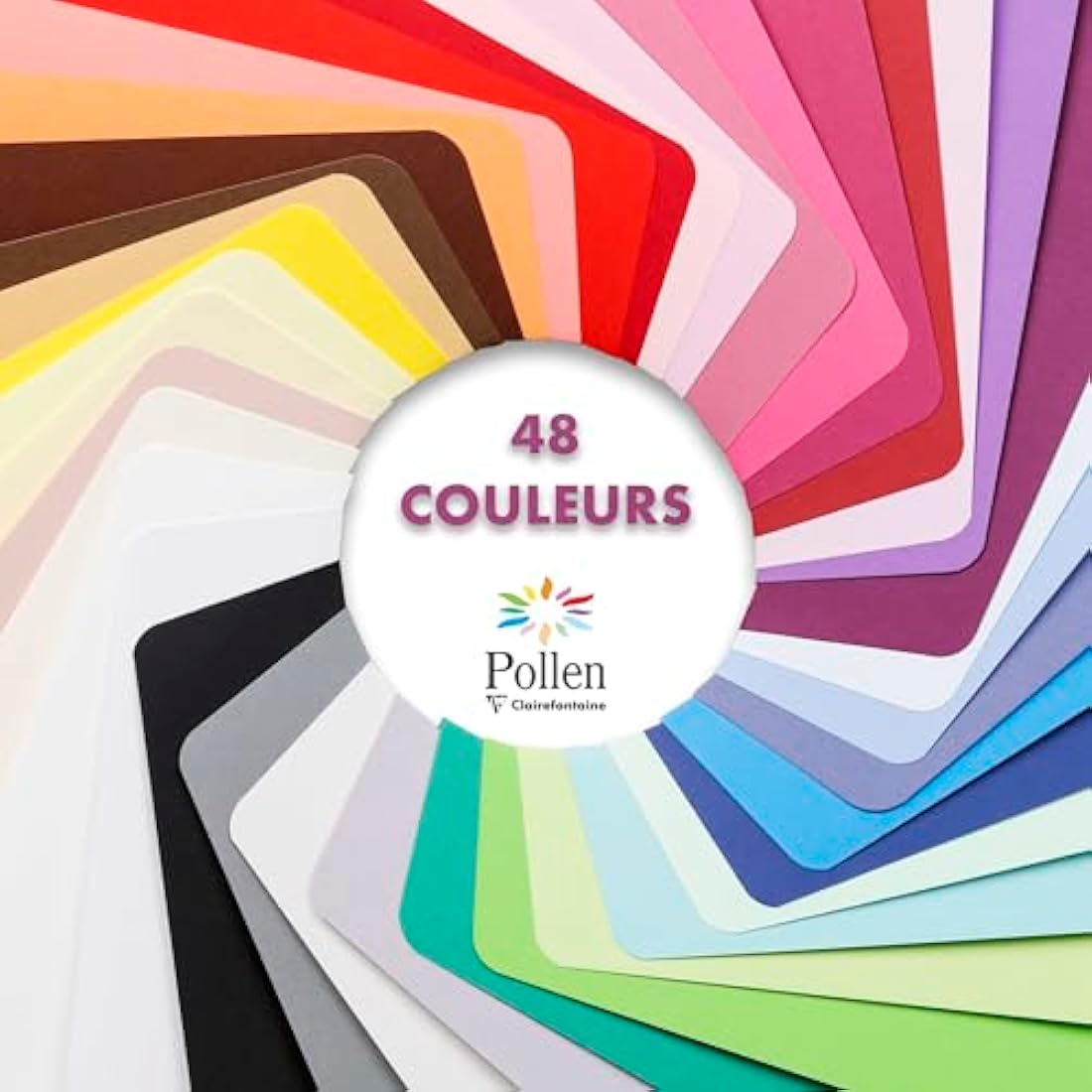 Clairefontaine - Ref 5648C - Pollen Envelopes (Pack of 20) - 140 x 140mm Sized, 120gsm Paper, Gummed Seal, Inkjet & Laser Printer Compatible, Acid Free - Night Blue