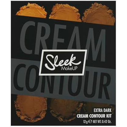 Sleek MakeUP Cream Contour Kit, 6 Easily Blendable Colours for Smooth and Long Lasting Contour, Extra Dark