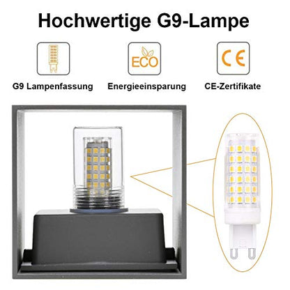 Klighten Modern LED Wall Lights Up and Down Wall Lamp Indoor/Outdoor Wall Sconce Lights for Living Room, Bedroom, Hallway, Natural White 4000K, Dark