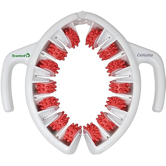 TESMED Cellulite – Manual Anti-Cellulite Massager, Made in Italy, Patented, with Triple Mechanical Action That Lift, Tighten, and Release The Skin - Cellulite Roller for Thighs and Buttocks (Pink)
