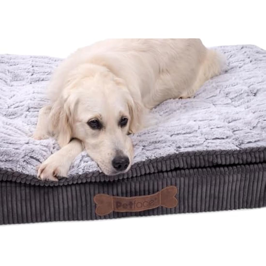 Petface Ultimate Luxury Memory Foam Bed,Grey,Medium