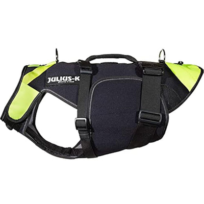 JULIUS-K9 IDC Multifunctional 3in1 Dog Vest, Size: L, Black and Neon
