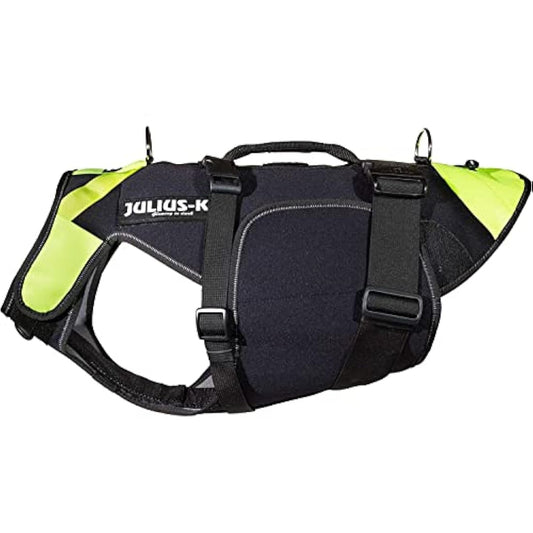 JULIUS-K9 IDC Multifunctional 3in1 Dog Vest, Size: L, Black and Neon
