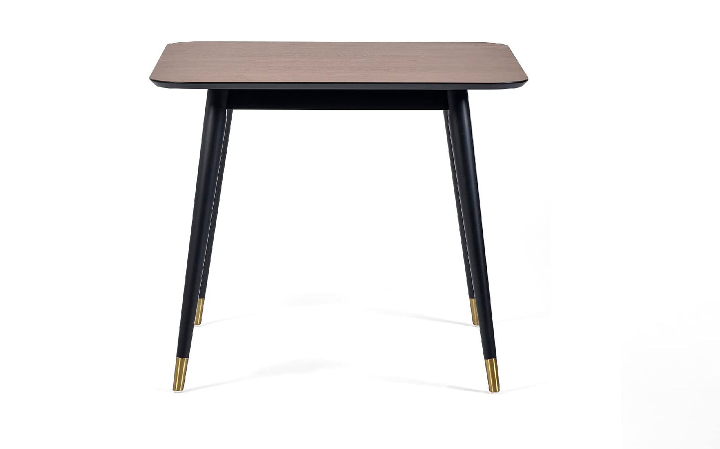 Julian Bowen Findlay Square Dining Table,Walnut Effect&Black -H75xW90xD90cm
