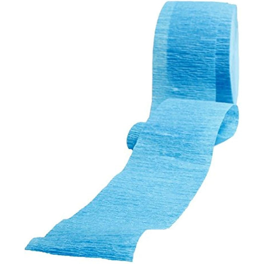 Baby Blue Crepe Paper Streamer (2 Meters) 1 Piece - Premium Quality Party Decoration for Celebrations and Events