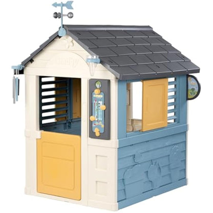 Smoby - 4 Seasons Playhouse for Children includes playful weather activities, Educational outdoor garden house for Kids