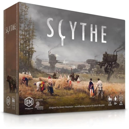 Stonemaier Games | Scythe | Board Game | Ages 14+ | 1-5 Players | 90-115 Minutes Playing Time