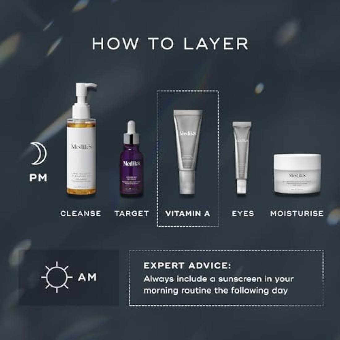Medik8 Crystal Retinal 3 - Age-Defying Retinal Night Serum - Improves Wrinkles & Skin Firmness- 0.03% Retinal Strength - 11x Faster than Retinol - For New Vitamin A Users - 30ml