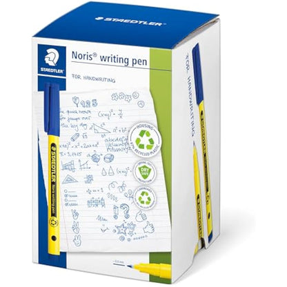 STAEDTLER 307-3 CT50 Noris Handwriting Pen - Blue (Tub of 50)