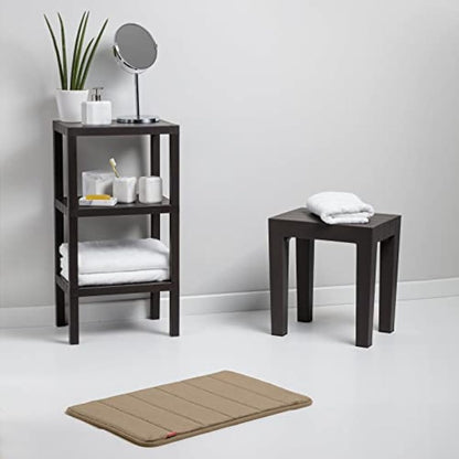 Tatay Lombok Rectangular Bench, Polypropylene, BPA Free, Wood Effect, Anti-UVA protection, Max 130KG, suitable for indoor and outdoor, Gray. Dimensions 38x29x41cm