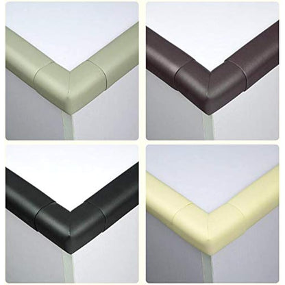 M2cbridge L Shape Extra Thick Furniture Table Edge Protectors Foam Baby Safety Bumper Guard 2 M (Black with 4 Corners)