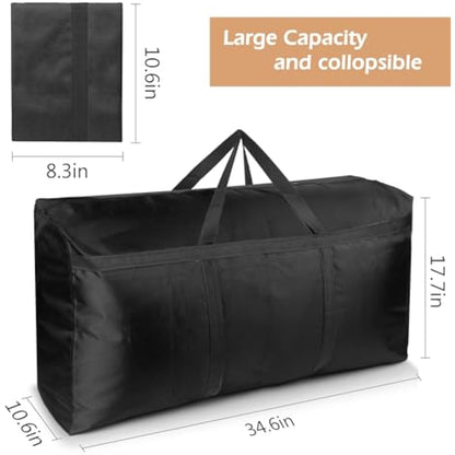 SUOHINAO 3 Pack 120L Large Storage Bags,Strong Packing Boxes for Moving House,Large Moving Boxes for Clothes,Duvet,Bedding,Moving Home,Blankets