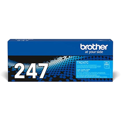 Brother TN-247C Toner Cartridge, Cyan, Single Pack, High Yield, Includes 1 x Toner Cartridge, Brother Genuine Supplies