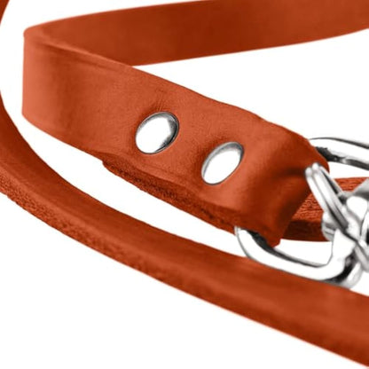 HUNTER Training leash, 20/200 Soft genuine cow leather, dark brown