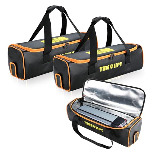 TMEOIIPY Ebike Battery Bag, Large Capacity Safe Fireproof Bag for Lipo Battery Charging and Storage, Portable Accessories for Home Travel (20 x 6.3 x