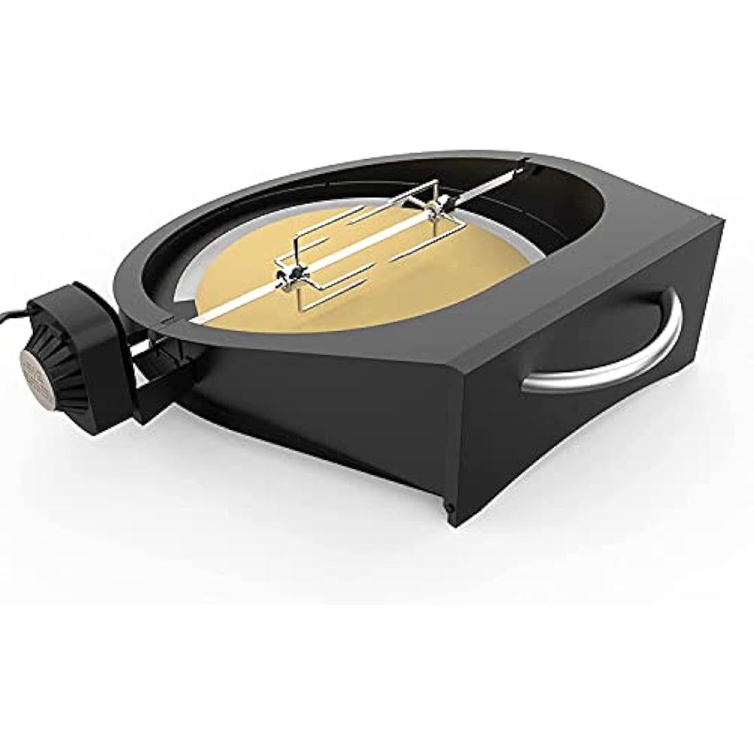 onlyfire Multipurpose Rotisserie and Pizza Oven Kit for Kamado Joe Classic/Pit Boss 22 Ceramic Grills - Including Rotisserie Motor UK Plug, Spit Rod & Pizza Stone