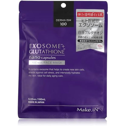 Make.iN EXOSOME + GLUTATHIONE 10Days Face Mask