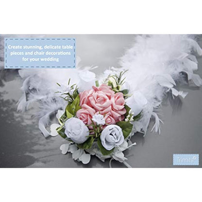 Trimits Marabou Feather Boa Fancy Dress for Parties, Festivals, Pride, Hen Do, Stag Do, Halloween, Christmas, Ivory, 1.8 m x 12 cm