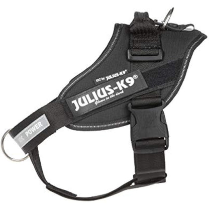 Julius-K9, IDC Powerharness, Dog Harness with Front Control Y-Belt, Black, Size: M/0