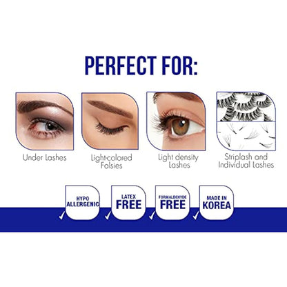 Duo Quick Set Clear Lash Glue, Striplash Adhesive with Applicator, Latex Free, Rapid Dry, Easy Use, Dries Clear, False Eyelash Glue, 5 g, (Pack of 1)