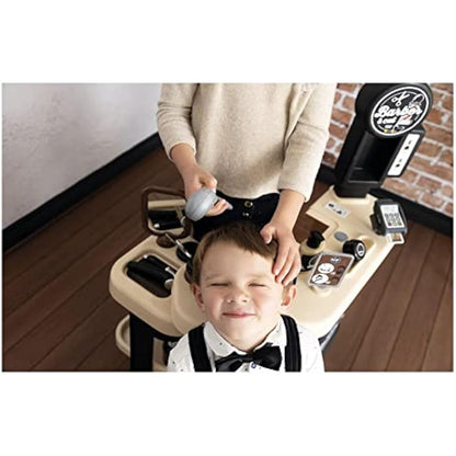 Smoby - Barber and Hairdresser play salon shop for children (69 x 48 x 91,5 cm) - play station incl, toy accessories for styling - for kids girls and boys aged 3 years and over