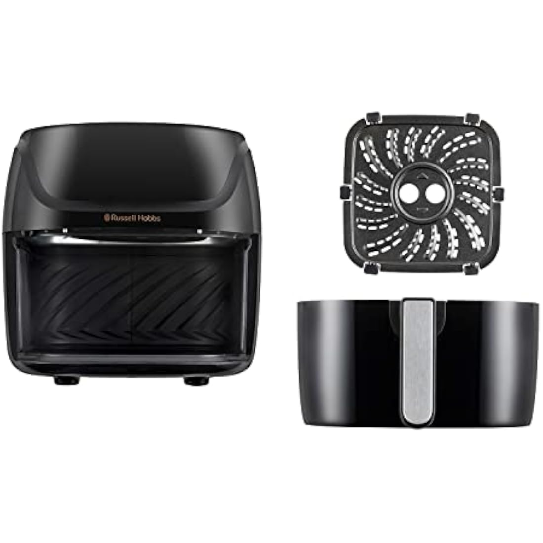 Russell Hobbs 4L Rapid Digital Air Fryer [7 Cooking Functions |10 Programs] Energy Saving, Max temp 220°C, Easy clean, Touch screen, Use without oil, Grill, Bake, Roast, Reheat, Frozen etc. 27160