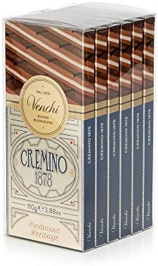 Venchi – Set of 6 Cremino 1878 Chocolate Bars with only "PGI Piedmont Hazelnut", Milk Gianduja and White Chocolate with Almond Paste, 145,5 lb, Gluten-Free, Dye-free and Preservative-Free