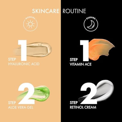 Satin Naturel Luxury Gift Set for Women – 5x30ml Skincare Bundle with Hyaluronic Acid Serum, Vitamin C Serum, Aloe Vera Gel, Argan Oil & Moisturiser – Skincare Set for Her in Premium Gift Box