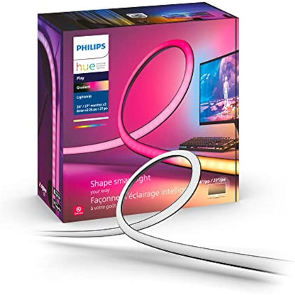 Philips Hue Play Gradient PC Lightstrip [for 3X 24-27 Inch Screens] LED Smart Lighting. Sync for Entertainment, Gaming and Media