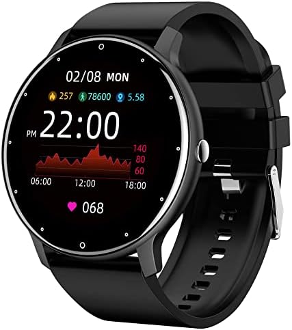 Smart Watch for Android Phones iOS Phone Ultra Thin Smartwatch Heart Rate Monitor Fitness Tracker with Blood Pressure Pedometer Calorie Counter Watch for Women Men