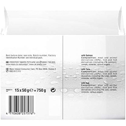 SHEBA Fresh Choice Cat Pouches Fish Collection in Gravy 45x50g