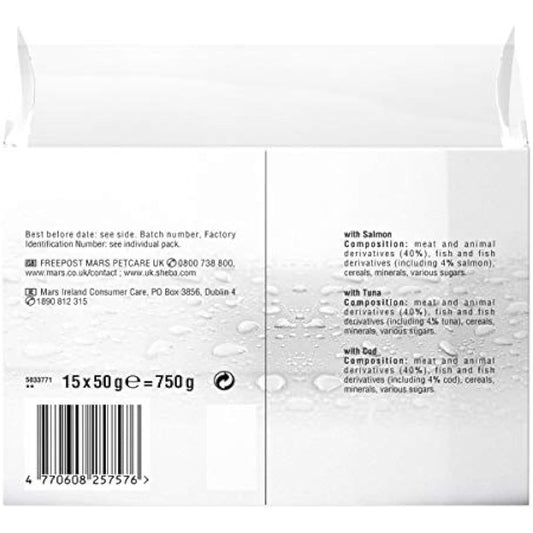 SHEBA Fresh Choice Cat Pouches Fish Collection in Gravy 45x50g