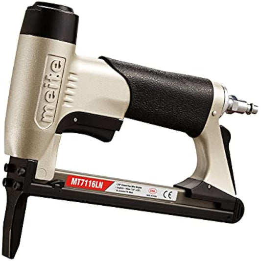 meite MT7116LN Air Staple Gun, Long Nose Pneumatic Upholstery Stapler, 22GA / Type 71 Lightweight Upholstery Air Stapler for DIY, Decoration, Funiture and Woodworking
