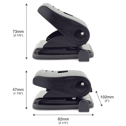 Rapesco 1757 Business Pack: ECO 2-Hole Punch, 22 Sheet Capacity, Black, Pack of 3