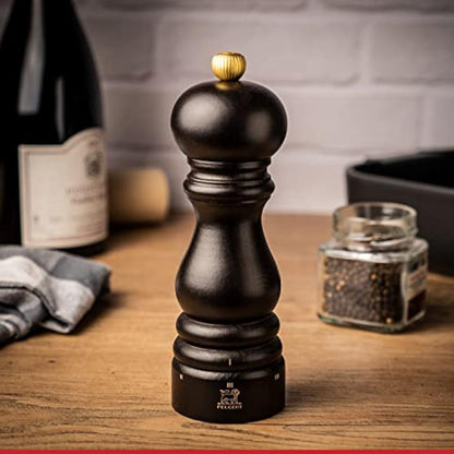 PEUGEOT - Paris u'Select 27 cm Pepper Mill - 6 Predefined Grind Settings - Made with PEFC Certified Wood - Made in France - Chocolate Colour