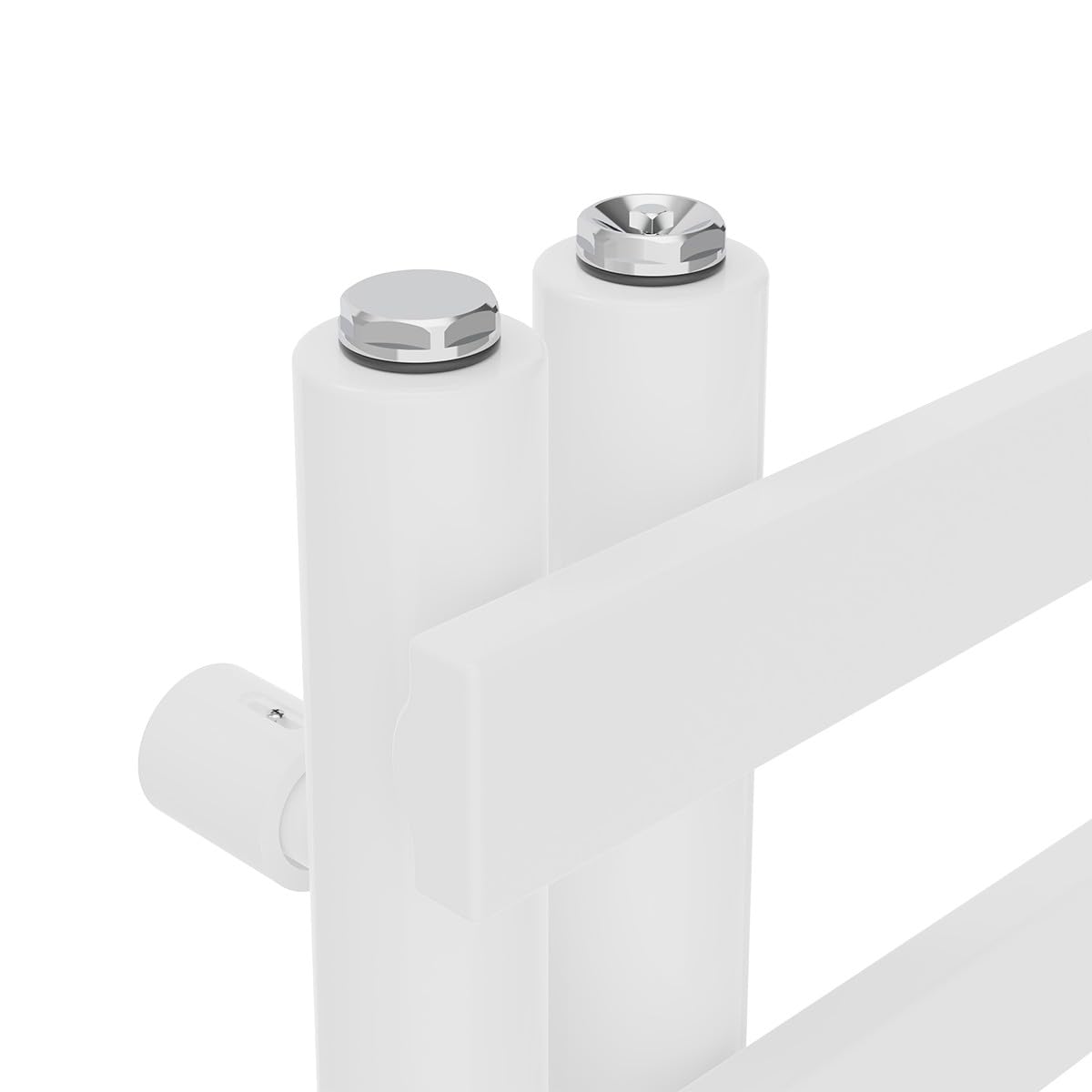 Warmehaus Minimalist Bathroom Heated Warming Towel Rail 1600x600mm White