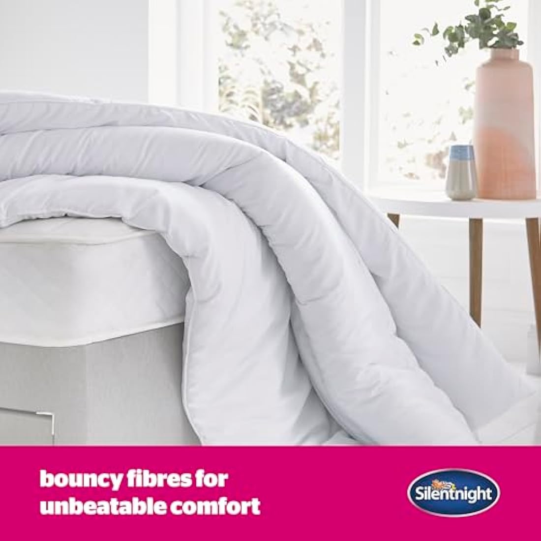 Silentnight Ultrabounce 10.5 Tog Double Duvet – All Year Duvet Quilt Ideal for Summer and Winter – Hypoallergenic and Machine Washable - Double, White