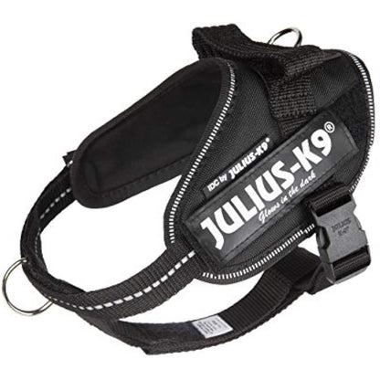 Julius-K9 IDC Powerharness, Dog Harness with Front Control Y-Belt, Black, Size: XS/Mini-Mini
