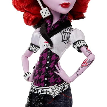 Monster High Boo-riginal Creeproduction Doll, Operetta Collectible Reproduction with Doll Stand, Diary, and Pet Spider Memphis “Daddy O” Longlegs, HYV90