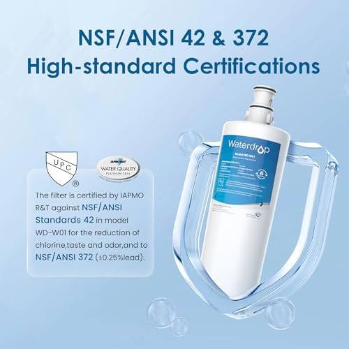 Waterdrop Water Filter Replacement for InSinkErator®, Compatible with InSinkErator® Hot Water Tap F701R, F-701R, 3US-AF01, HC-3300, GN-1100, HC-1100, 3M AP3-765S, 70020019835 (4)