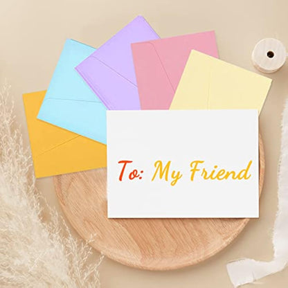 60 Pcs Small Multi Color Envelopes - Cute Tiny Envelopes for Christmas, Thanksgiving, Wedding, Birthday Party Supplies (6 Colors)