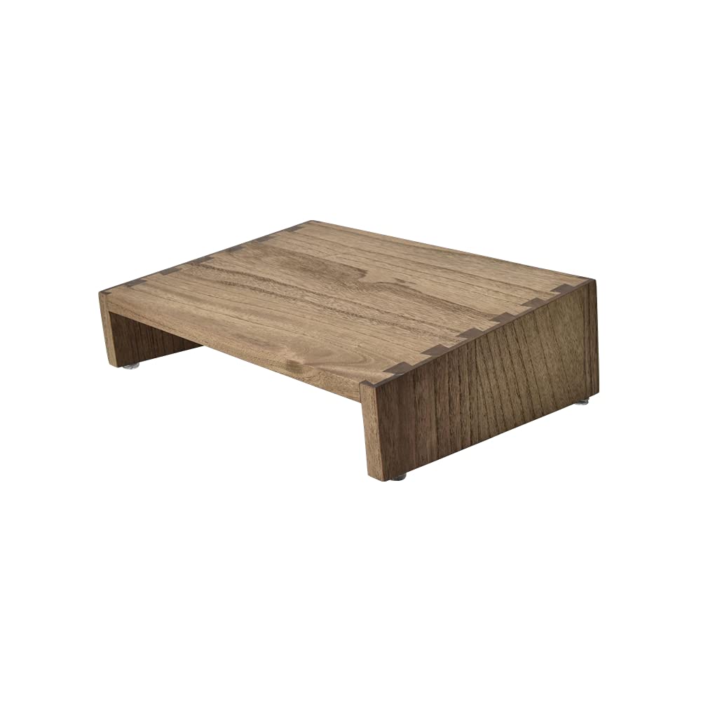 KIRIGEN Wooden Under Desk Footrest, Adjustable Solid Wood Foot Rest and Desk Foot Stool with Feet, 40 x 30 cm Platform for Home Office